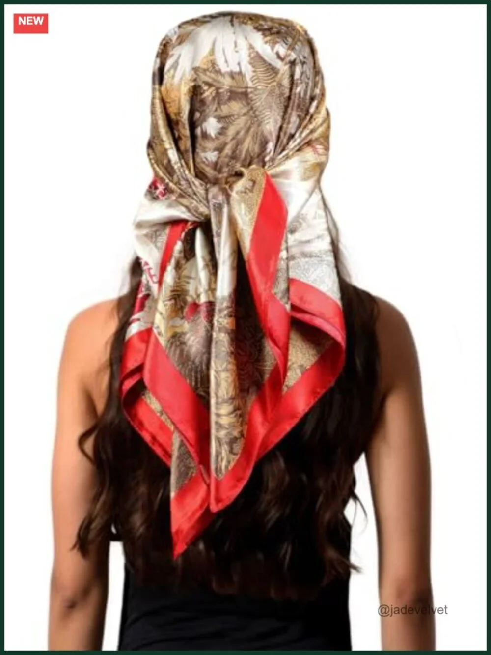 Satin Head Scarf for Women Silk Like Hair Scarf 35x35 in Square Bandana